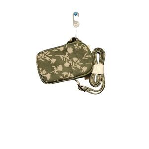 Green Floral Mini Crossbody Bag Adjustable Strap‎ Phone Pouch Clutch